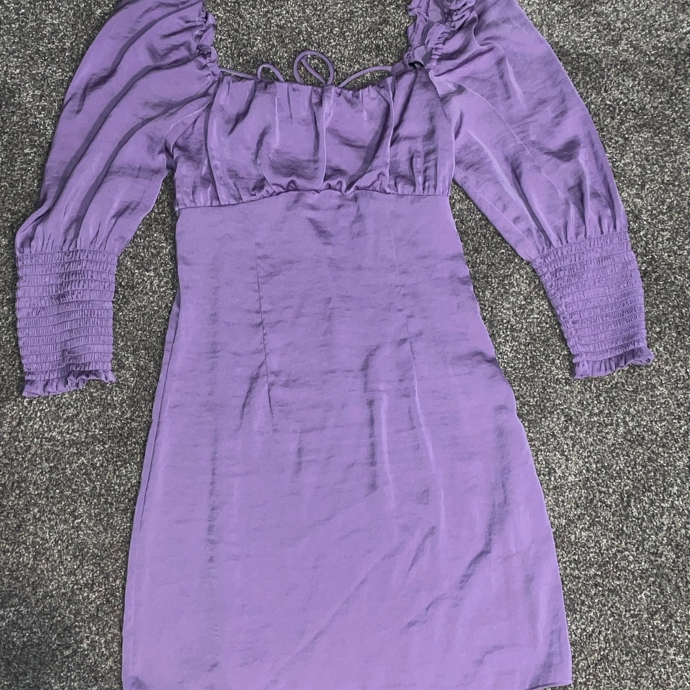 Purple Ruched Bodycon Dress